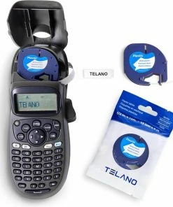 Beste Verkoop 🌟 TELANO Plastic Labels 91201 Voor Dymo LetraTag Labelprinter - Zwart Op Wit - 12 Mm X 4 M - S0721610 Labeltape - 5 Stuks 🌟 -ACROPAQ Shop 550x620