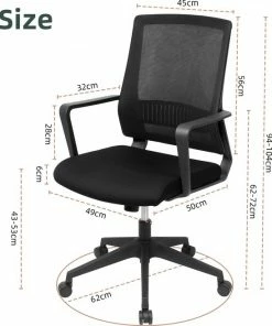 Beste recensies van 🎁 FOXSPORT Ergonomische Bureaustoel, Computerstoel Met Kantelmechanisme, Verstelbare Armleuningen, Belastbaar Tot 150 Kg, Zwart 🥰 -ACROPAQ Shop 550x657 2