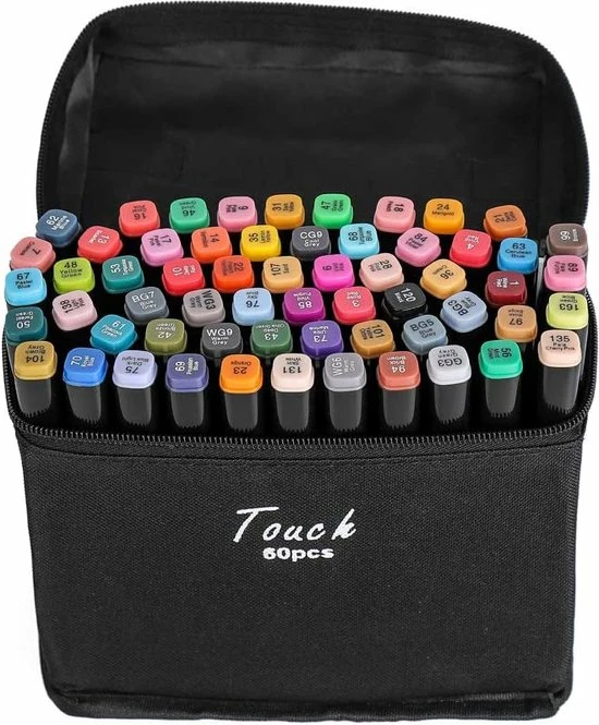 Beste deal ✨ Merkloos Twinmarkers - Stiften 60 Stuks - Dual Tip Markers - Alcohol Markeerstift - Professionele Tekenstiften - Inclusief Opbergtas - Voor Volwassenen En Kinderen Professioneel ✨ 3 Beste deal ✨ Merkloos Twinmarkers - Stiften 60 Stuks - Dual Tip Markers - Alcohol Markeerstift - Professionele Tekenstiften - Inclusief Opbergtas - Voor Volwassenen En Kinderen Professioneel ✨