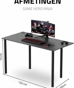 Top 10 🌟 GAME HERO® Ninja Game Bureau Led Verlichting - Triple USB Poort - Bureau Organizer - Zwart 😀 -ACROPAQ Shop 550x686 2