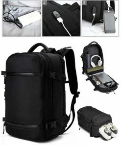 Goedkoopste 🔥 Omnistow - 👜 Handbagage Rugzak - 51x33x20cm - Cabin Approved 🎒 Backpack - Zwart - 45L 😀 -ACROPAQ Shop 550x697 6