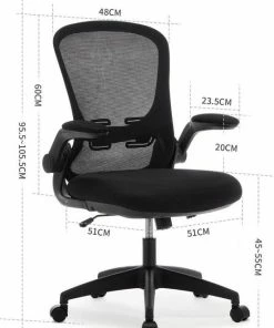 Beste Pirce 🔔 Game Hero Office Home F1 Bureaustoel Hoogte Verstelbaar - 1D Armleuningen - Mesh Zwart 🔥 -ACROPAQ Shop 550x702 3