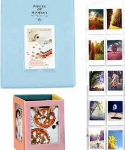 Nieuw 🔥 Wanties Instax Mini 6-in-1 Fotoalbum Set | 65-vaks Fotoalbum + 4 Magnetische Fotolijstjes + Fotohanger | Geschikt Voor (o.a.): Fujifilm Instax Mini 7s / 8 / 9 / 11 / Evo / 25 / 90 / Link / SP-2 / Liplay / Film Polaroid | Fotoboek Foto Album Fotoslinger 😉