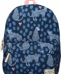 Uitgang ✔️ Milky Kiss Clever 👧 Girls - Rugzak - Schooltas Meisje - Blauw - Panter 🧨