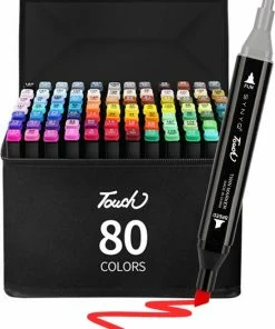 Beste Pirce ⭐ Synyq Twinmarkers - Markeerstiften - Dual-Tip Markers - Dubbelzijdige Stift - Tekenstiften - Kleurstiften - Alcohol Markers - Alcohol Stiften - 80 Stuks - Sinterklaas Cadeautjes 🔥