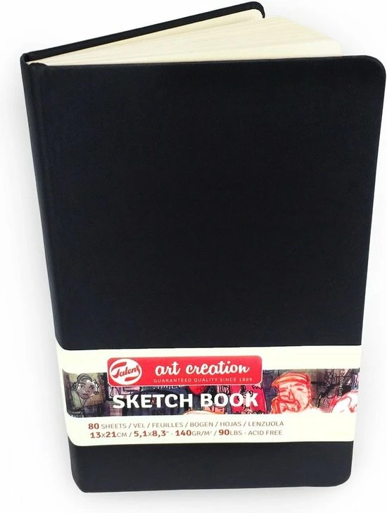 Goedkoop βοΈ Talens Art Creation Schetsboek Zwart 13 X 21 Cm 140 G 80 Vellen π 5 Goedkoop βοΈ Talens Art Creation Schetsboek Zwart 13 X 21 Cm 140 G 80 Vellen π - Afbeelding 3
