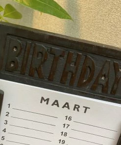 Gloednieuw 🔥 Woodart Houten Verjaardagskalender 28 Cm. Black Wash Zwarte Kalender Met Losse Vellen 👏 -ACROPAQ Shop 550x733 6
