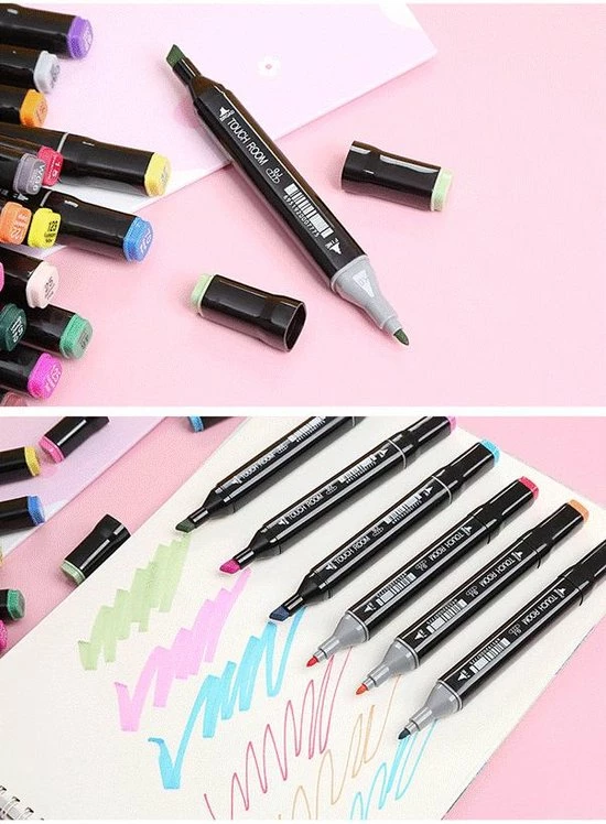 Beste deal ✨ Merkloos Twinmarkers - Stiften 60 Stuks - Dual Tip Markers - Alcohol Markeerstift - Professionele Tekenstiften - Inclusief Opbergtas - Voor Volwassenen En Kinderen Professioneel ✨ 9 Beste deal ✨ Merkloos Twinmarkers - Stiften 60 Stuks - Dual Tip Markers - Alcohol Markeerstift - Professionele Tekenstiften - Inclusief Opbergtas - Voor Volwassenen En Kinderen Professioneel ✨ - Afbeelding 7