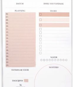 Korting 🎉 Dagplanner A5 - Ongedateerd En Afscheurbaar - ROSE&EVE ❤️