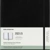 Beste Verkoop 🥰 Moleskine 18 Maanden Agenda - 2022/23 - Wekelijks - XL - Zachte Kaft - Zwart 😀