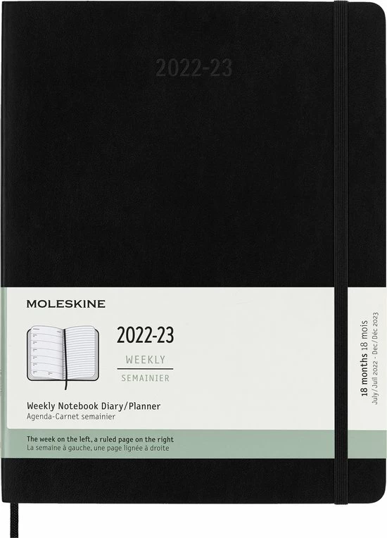 Beste Verkoop 🥰 Moleskine 18 Maanden Agenda - 2022/23 - Wekelijks - XL - Zachte Kaft - Zwart 😀 3 Beste Verkoop 🥰 Moleskine 18 Maanden Agenda - 2022/23 - Wekelijks - XL - Zachte Kaft - Zwart 😀
