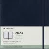 Aanbiedingen ✔️ Moleskine 12 Maanden Agenda - 2023 - Wekelijks - XL - Zachte Kaft - Saffier Blauw ✔️