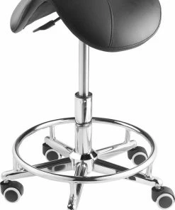 Beste Verkoop 🛒 Merkloos Zadelkruk - Met Voetring - Tabouret In Hoogte Verstelbaar - Knipkruk - 42cm Max 63cm - Ergonomisch ✨