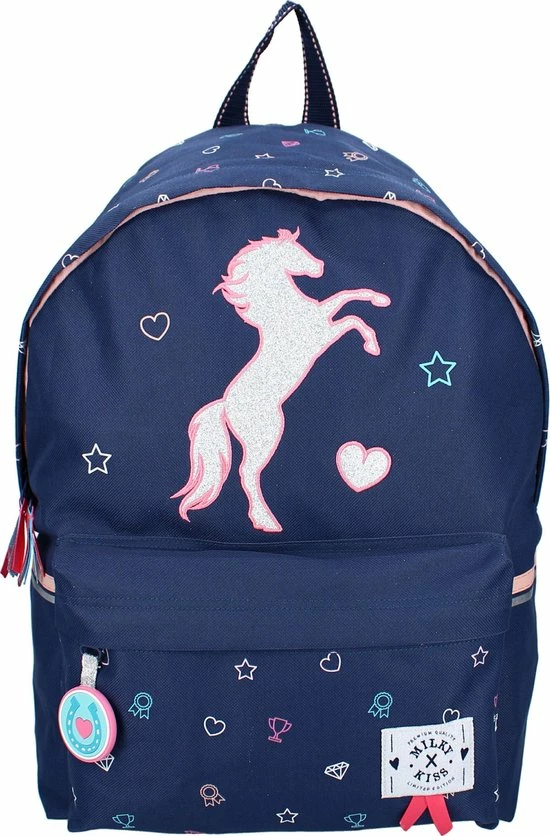 Nieuw ๐ Milky Kiss Live Love Ride - Rugzak - Schooltas Meisje - Blauw - Paard ๐คฉ 8 Nieuw ๐ Milky Kiss Live Love Ride - Rugzak - Schooltas Meisje - Blauw - Paard ๐คฉ - Afbeelding 6